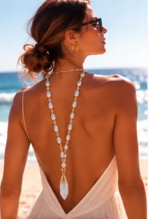 Clear Quartz — Back necklace