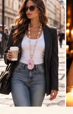 Pink Druzy Grande — Street